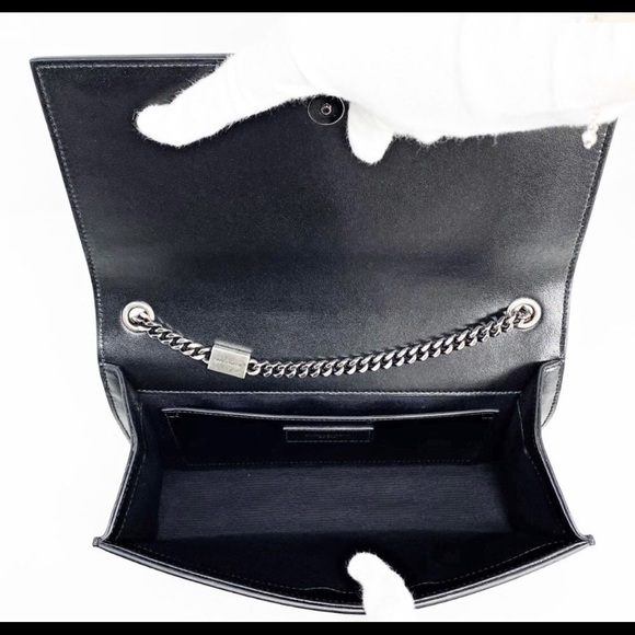 Saint Laurent Monogram Kate Chain Wallet Polka Dot - Picture 6 of 8